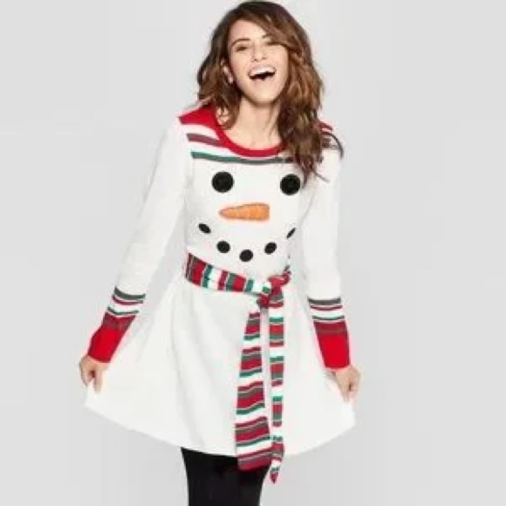 Born Family Ugly Christmas 🎄 Sweater Dress 👗 with belt